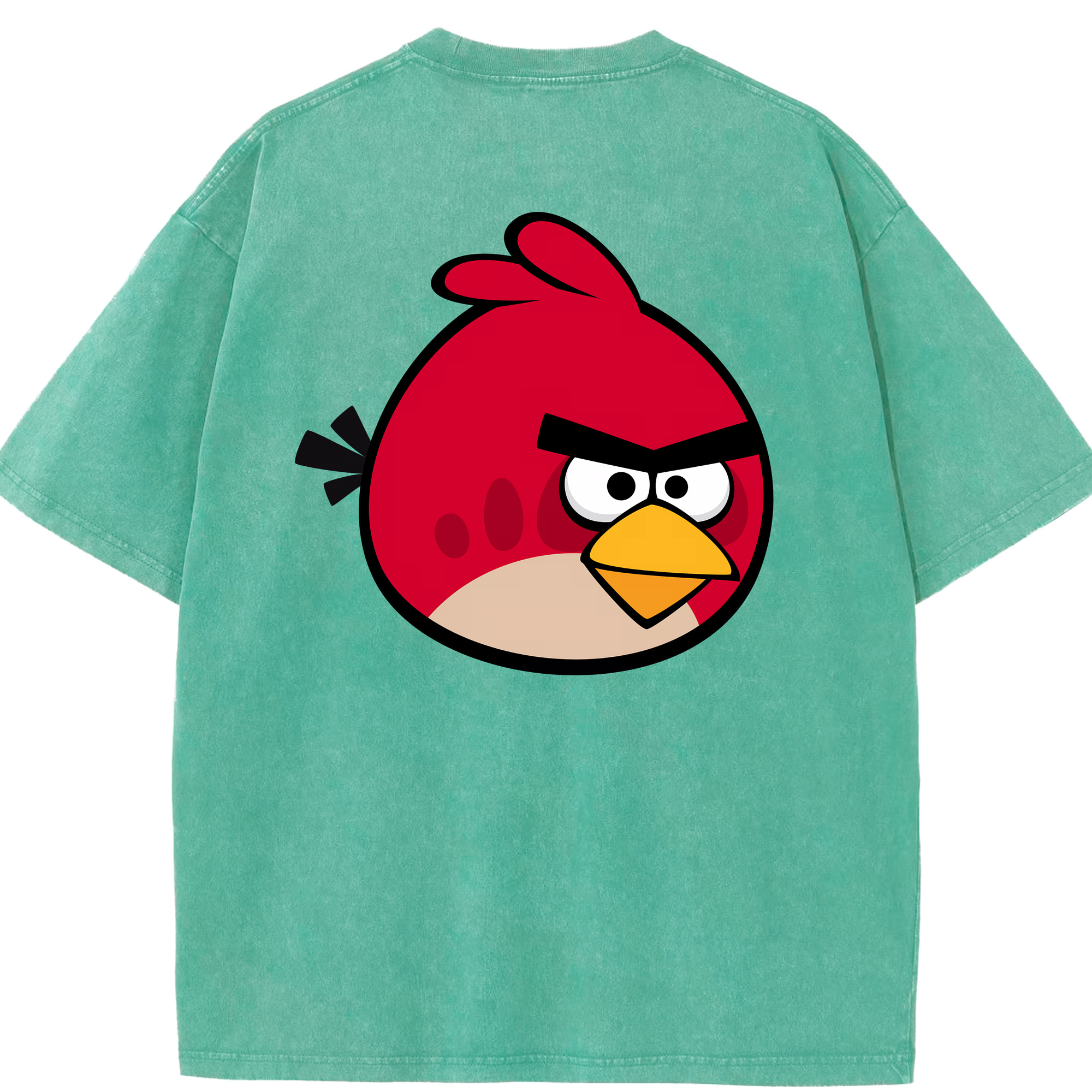 （画像用） Angry Birds アングリーバード 綿100% ヴィンテージ風 半袖Tシャツ（背面プリント）